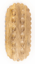 SCALLOPED WOOD DEVILED EGG BOARD