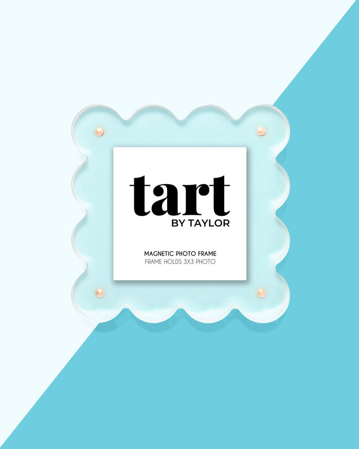 SEAFOAM MINI ACRYLIC SCALLOP PICTURE FRAME