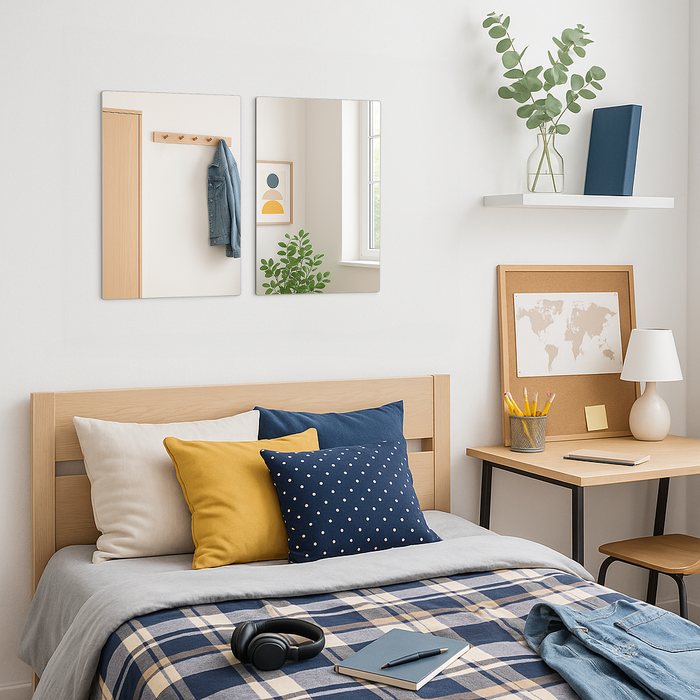 Self Adhesive Glass Wall Mirror - 30 x 40cm