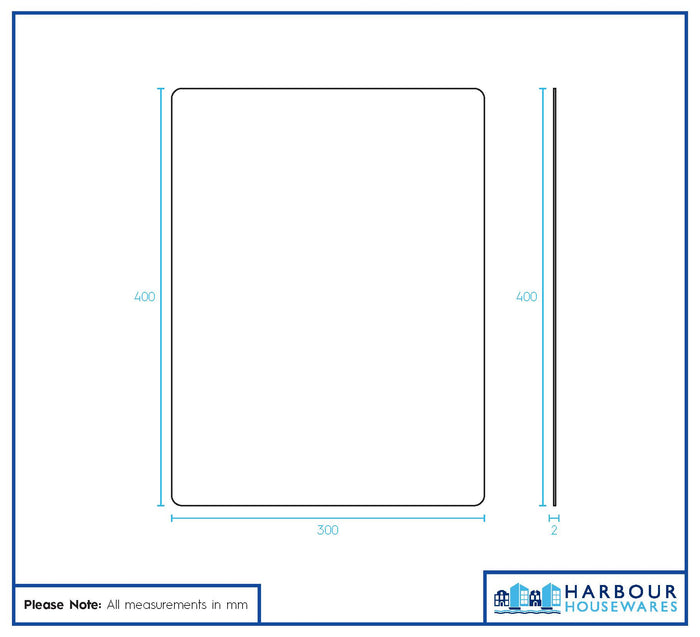 Self Adhesive Glass Wall Mirror - 30 x 40cm