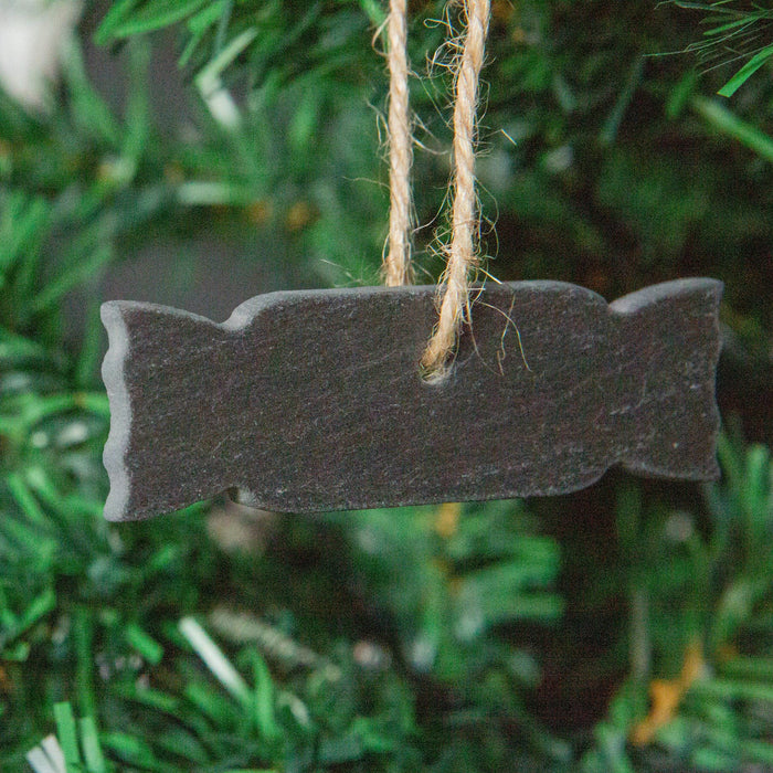 Slate Cracker Christmas Tree Decoration - Pack of Six