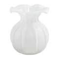 SMALL RUFFLE GLASS VASE