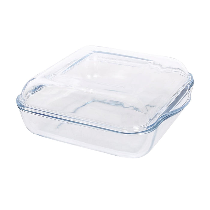 Square Glass Oven Dish with Lid - 24cm x 21cm