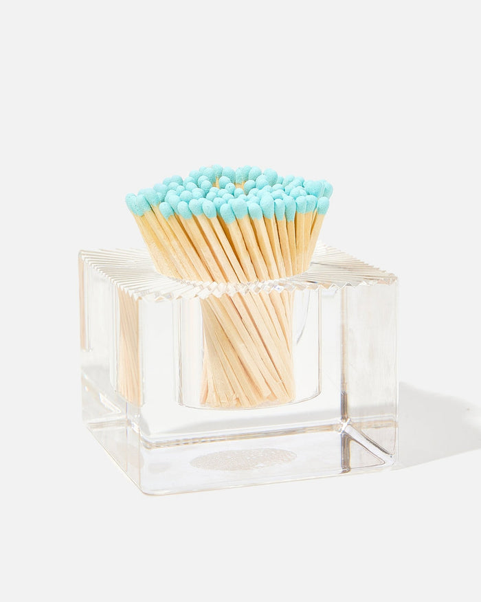 SQUARE MATCH STRIKER with LIGHT BLUE MATCHES