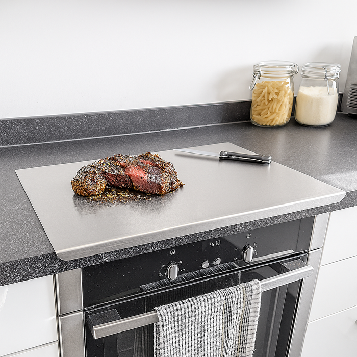 Stainless Steel Counter Edge Chopping Board - 60 x 40cm