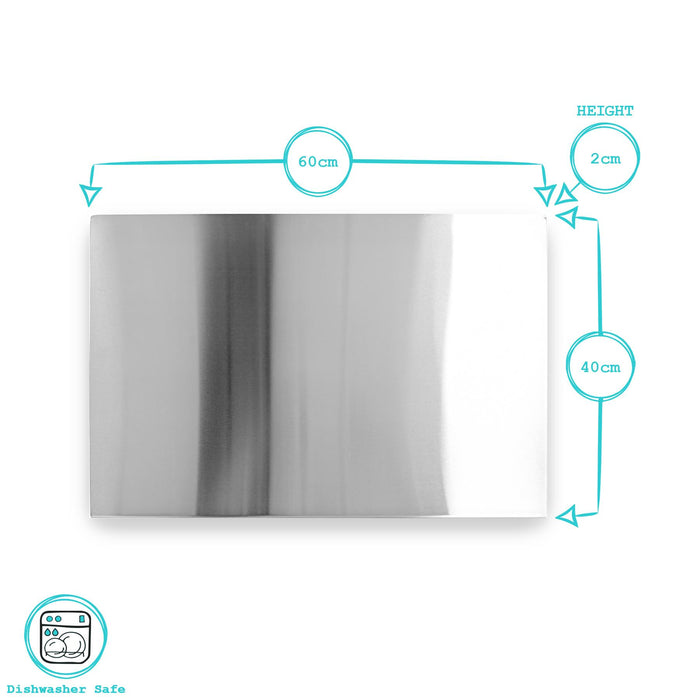 Stainless Steel Counter Edge Chopping Board - 60 x 40cm