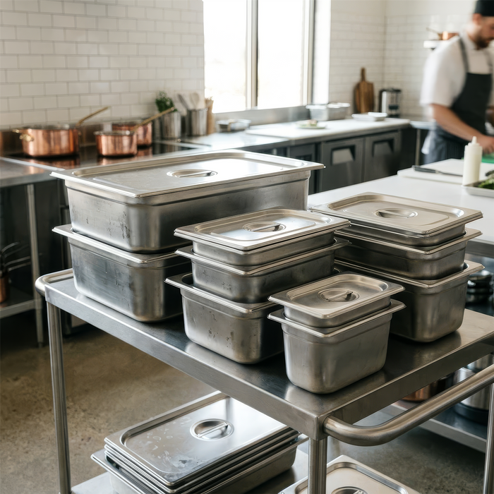Stainless Steel Gastronorm Container Lid - 1/4