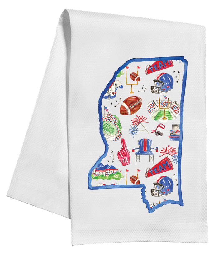 STATE OF MISSISSIPPI OLE MISS KITCHEN TOWEL
