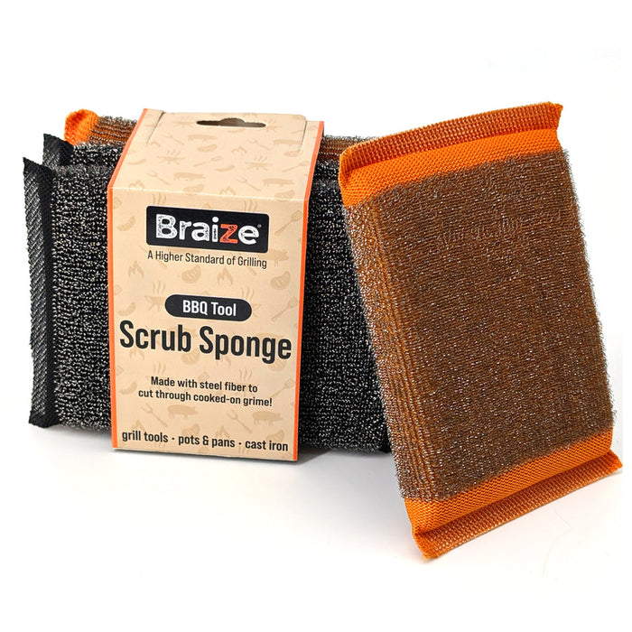 STEEL SCRUBBING SPONGE, SET OF 4