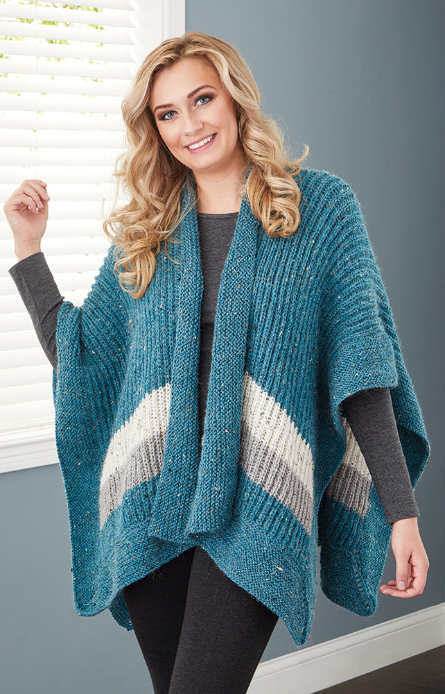 Striped Ruana