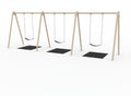 Swing and Slide Rubber Playground Mat black square safety mat with beveled edges and smooth surface under playground equipment
