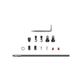 Sram Threaded Inline Crimp 2000mm Hydraulic Brake Line Kit Black
