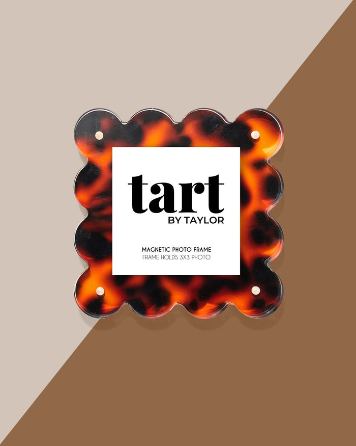 TORTOISE MINI ACRYLIC SCALLOP PICTURE FRAME