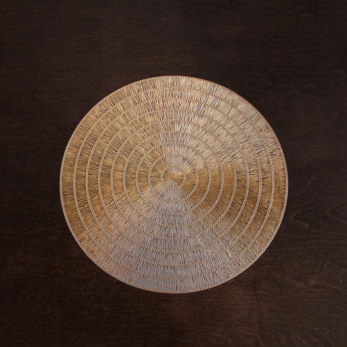 VIDA BASKETWEAVE GOLD PLACEMATS, SET OF 4