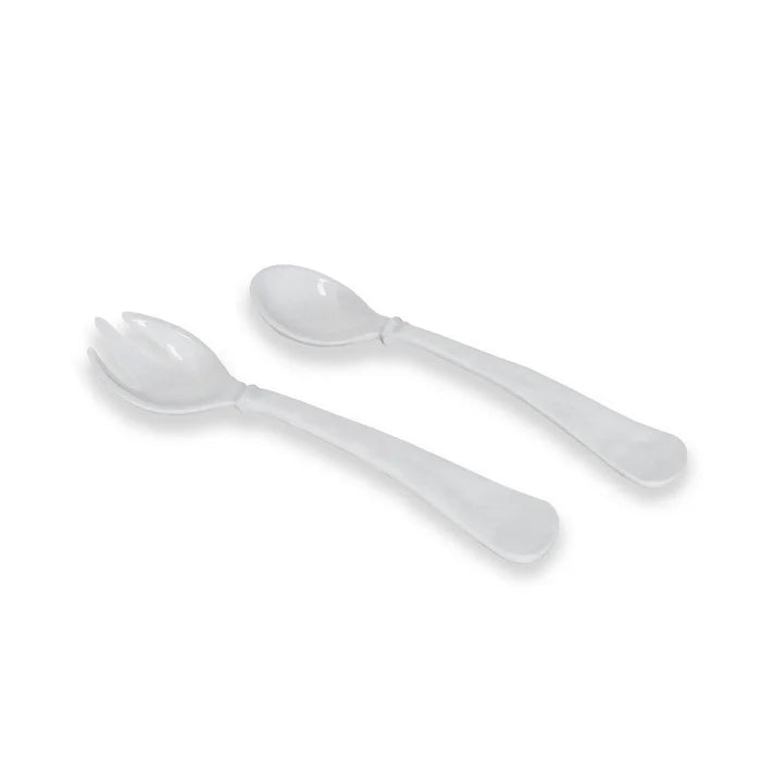 VIDA HAVANA LARGE SALAD SERVERS, WHITE