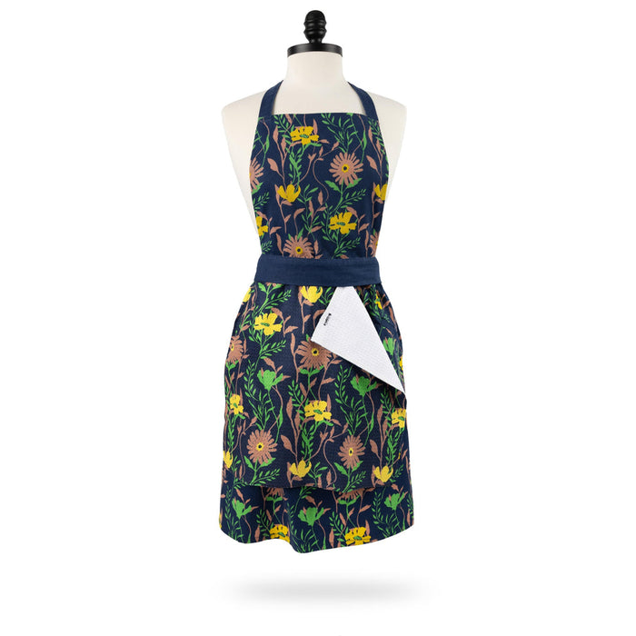 VINE FLORAL MUapron w/TOWEL