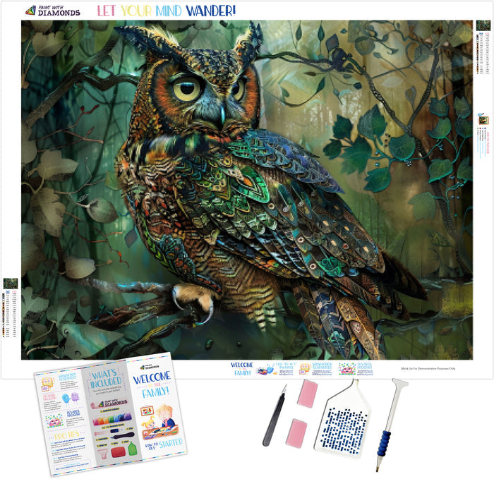 Watchful Owl Perched On A Branch
