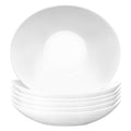 White 23cm Prometeo Oval Glass Soup Plates - Pack of 6 - By Bormioli Rocco