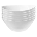 White 25cm Prometeo Oval Glass Salad Bowls - Pack of 6 - By Bormioli Rocco