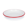 White Enamel Pasta Bowl - 20cm - Red