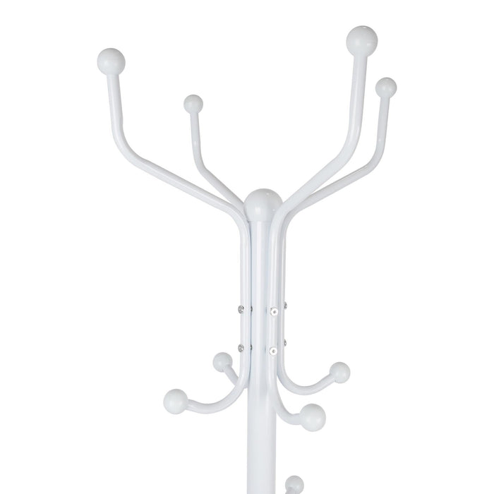 White Free-Standing Steel Coat Rack