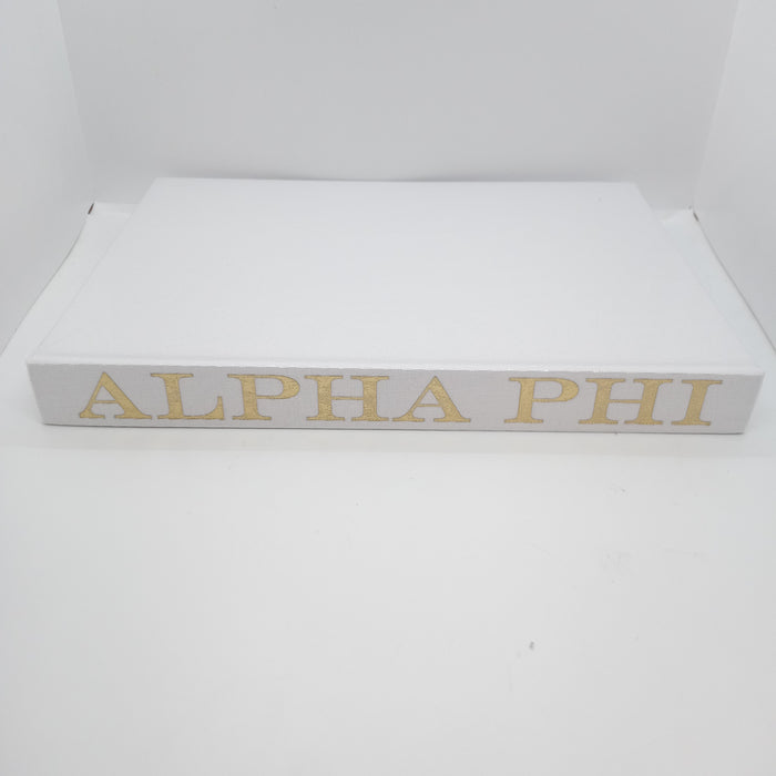 White Linen Memory Book- Alpha Phi