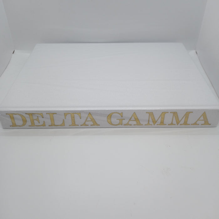 White Linen Memory Book- Delta Gamma