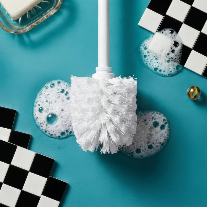 White Square Toilet Brush