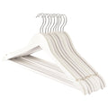 White Wooden Coat Hangers - Pack of 10