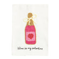 WINE VALENTINES BEADED TOWEL
