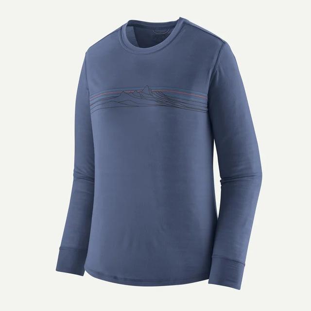 Patagonia L/s Cap Cool Merino Blend Graphic Shirt Current Blue