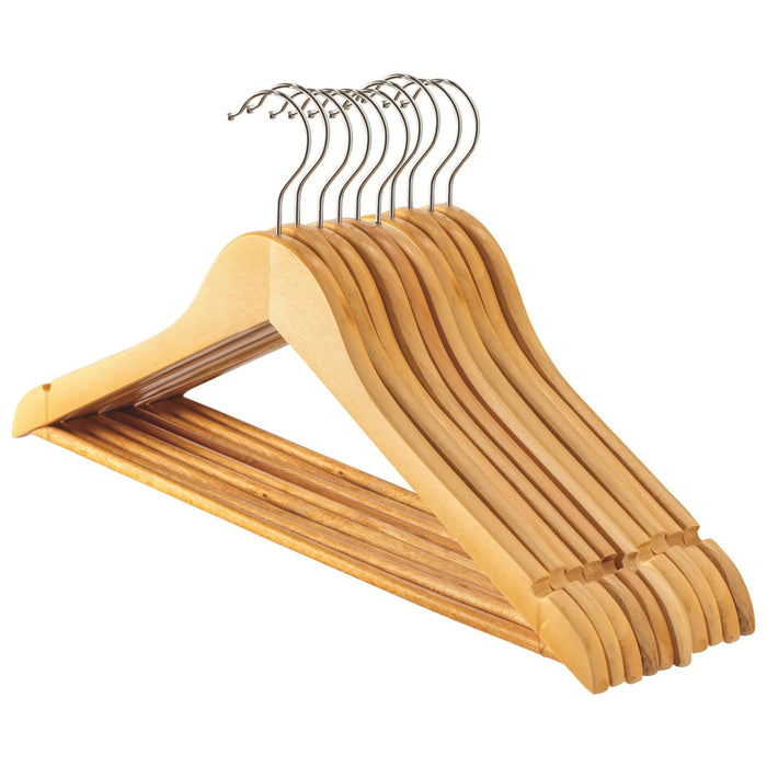 Wooden Coat Hangers - Pack of 10