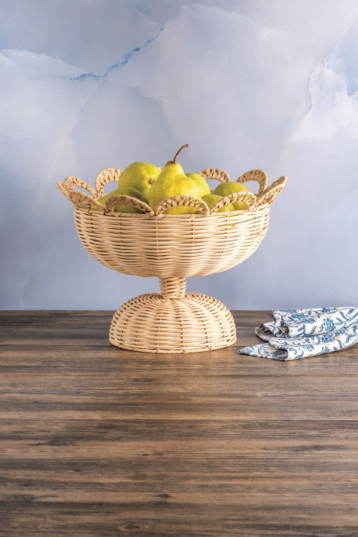 WOVEN PEDESTAL BASKET