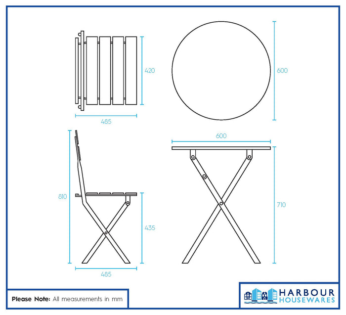 Yellow Two-Seater Round Bistro Set